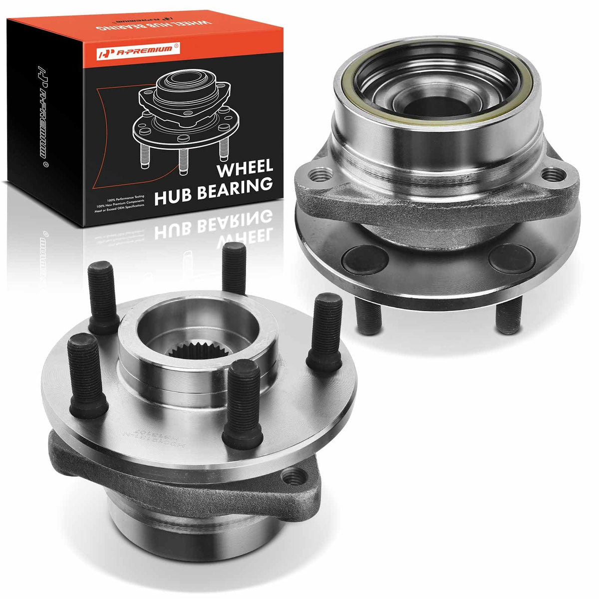 A-Premium Front Wheel Bearing and Hub Assembly Pair for Jeep Wrangler/Cherokee/Comanche 1984-1989