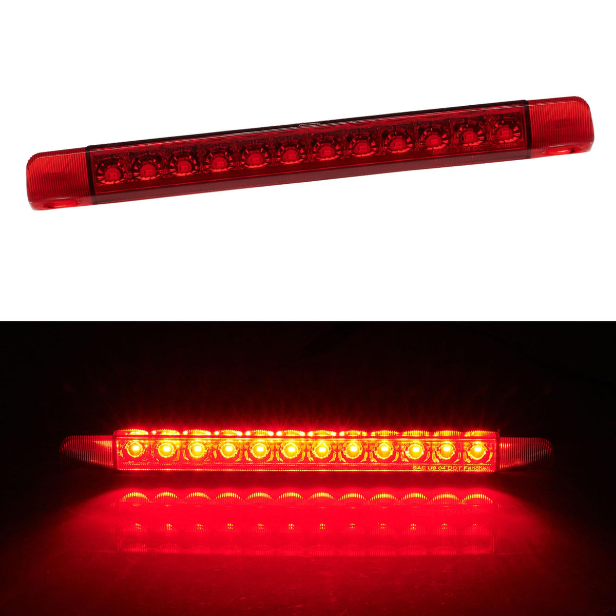 3rd Brake Light for 2010-2024 Toyota 4Runner, 2014-2019 Highlander - LED, Red Lens