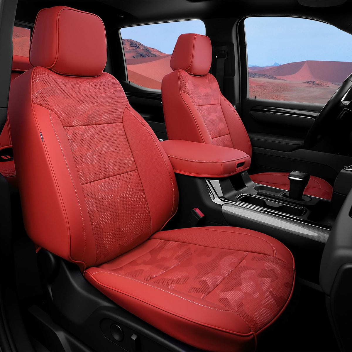 WeatherWard 2019-2026 Chevy Silverado/GMC Sierra Seat Covers, Red Camo - SKU 271503