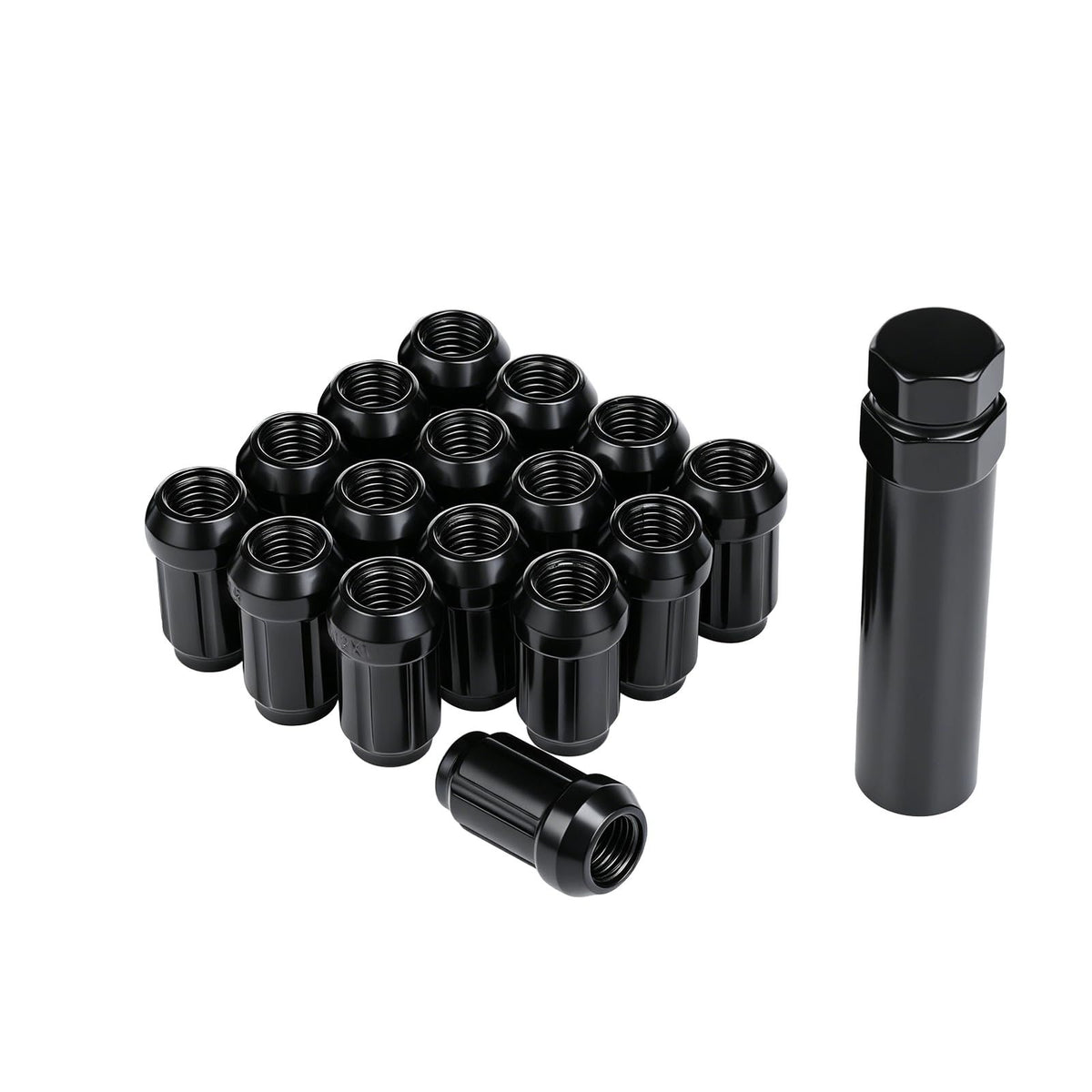 20Pack M12x1.5 Wheel Lug Nuts for Toyota Honda, 6 Spline Lug Nut with Key - SKU 373059