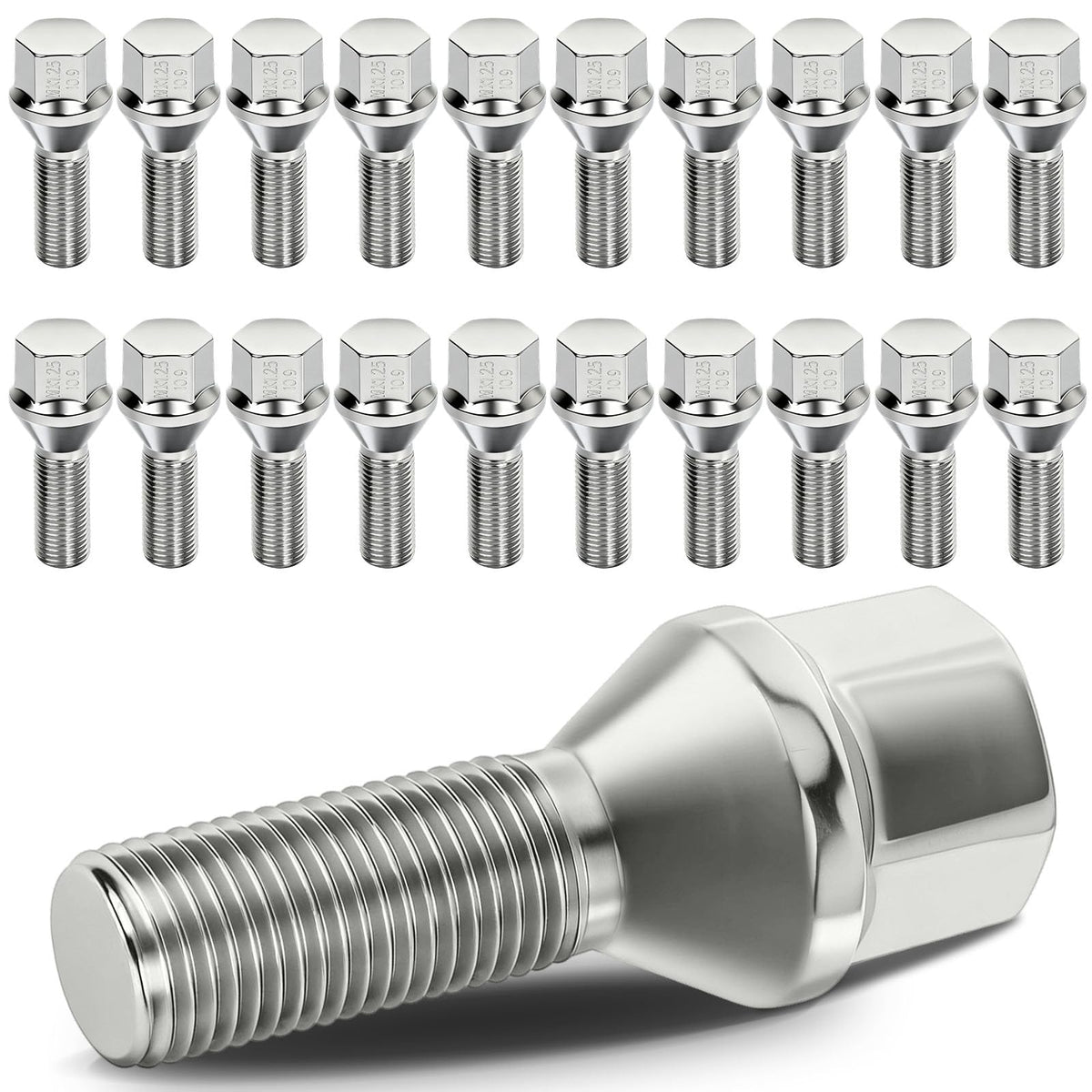 cciyu M12x1.25 Lug Nuts - 20pc Set - SKU 684481