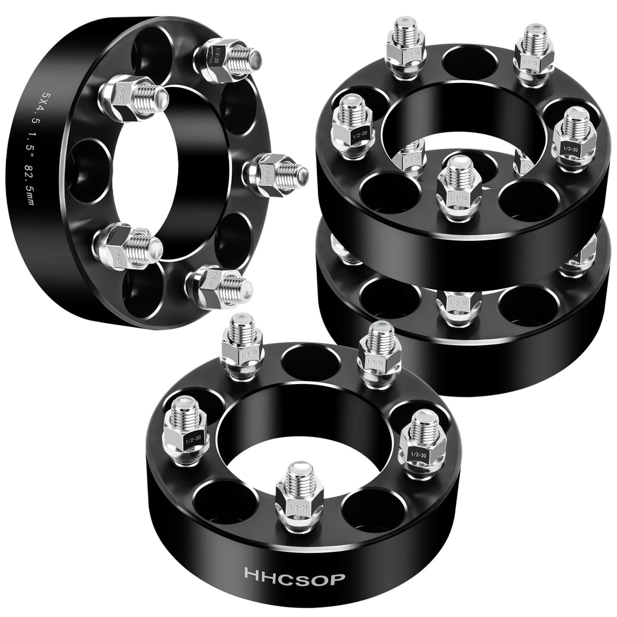 HHCSOP 5x4.5 Wheel Spacers 1.5 Inch, 1/2x20 Studs - wheel spacers