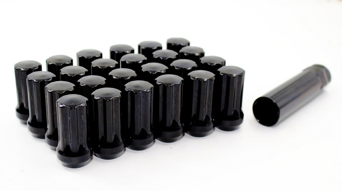 Veritek Performance 24pc 14x1.5mm Black Spline Lug Nuts - SKU 817045