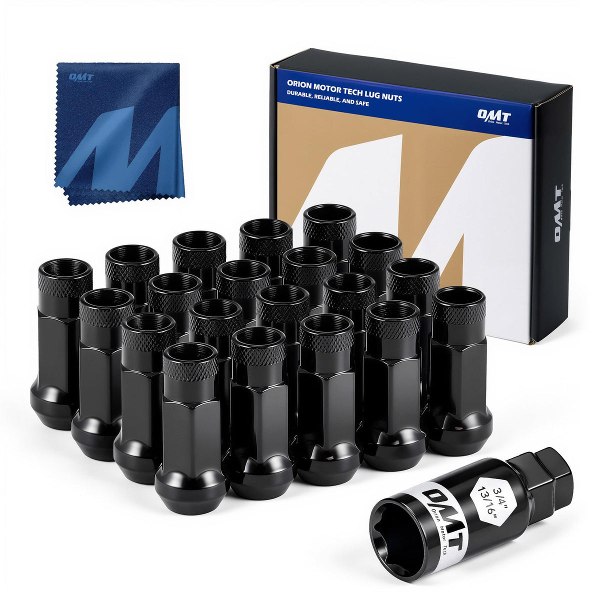 Orion Motor Tech M12x1.25 Lug Nuts (20-Pack) - SKU 828016