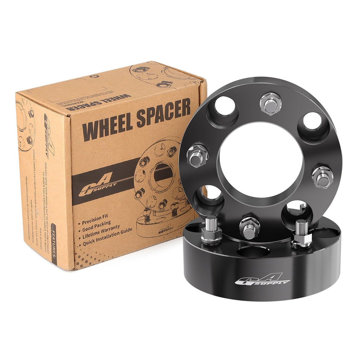 GAsupply 4x110 ATV Wheel Spacers 1.5" 74mm Hub Bore 12x1.25 Studs, 2 Pack - wheel spacers