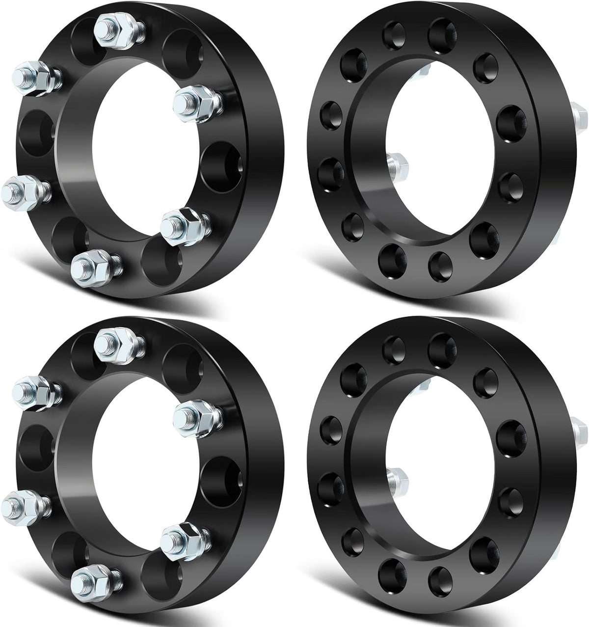 SCITOO 4PCS 6x5.5 1.5" Wheel Spacers Bore 108mm Studs 12x1.25 Nissan - wheel spacers